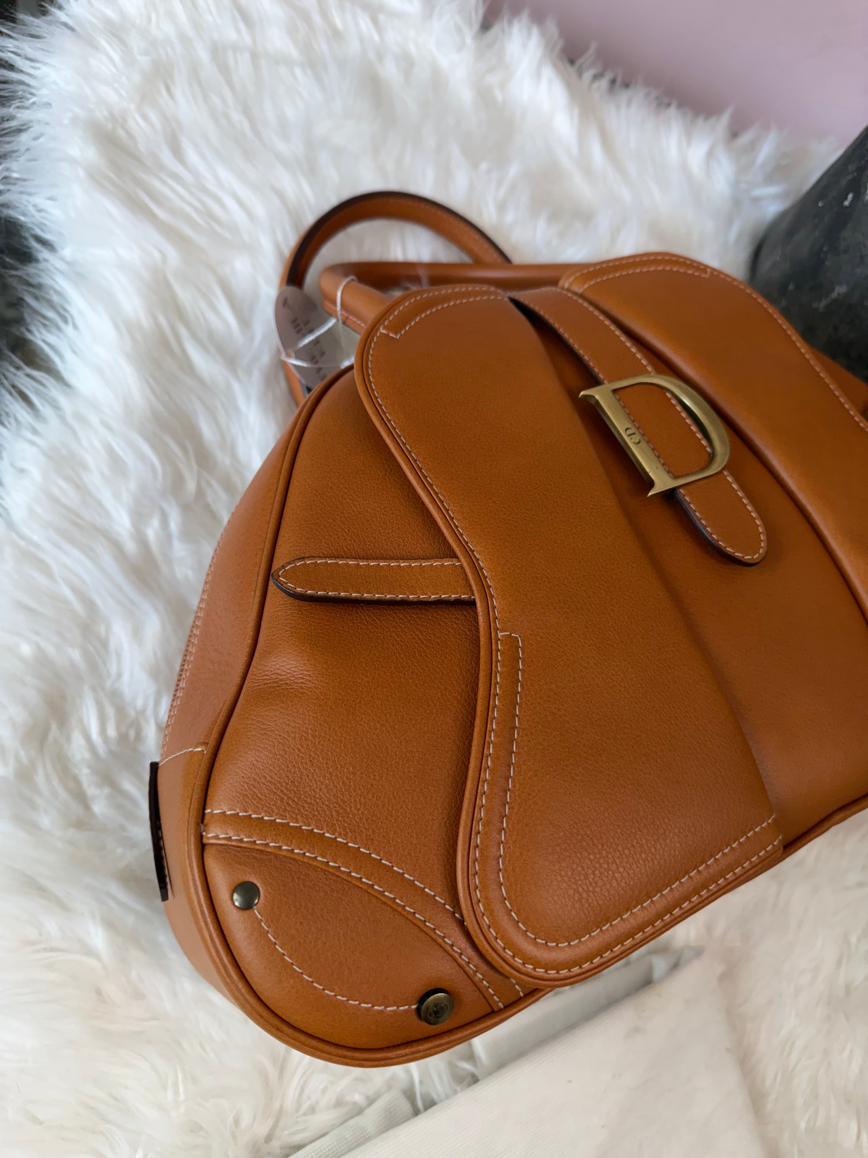 CHRISTIAN DIOR DOUBE SADDLE BOWLER BAG