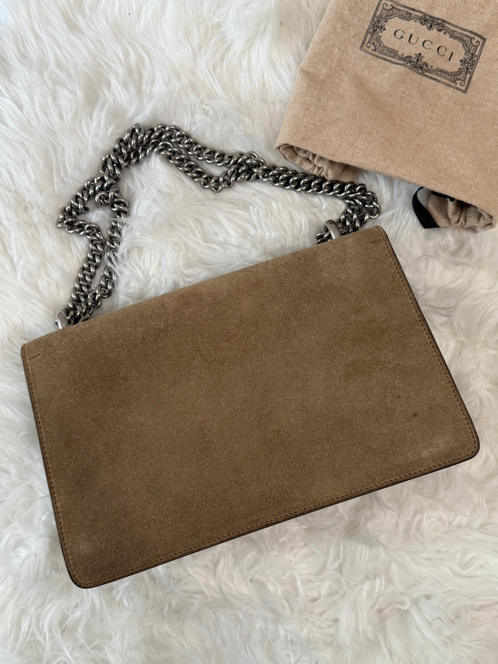 GUCCI DIONYSUS SHOULDER BAG IN SUEDE