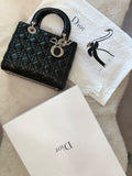 Lady Dior medium cabbage leather