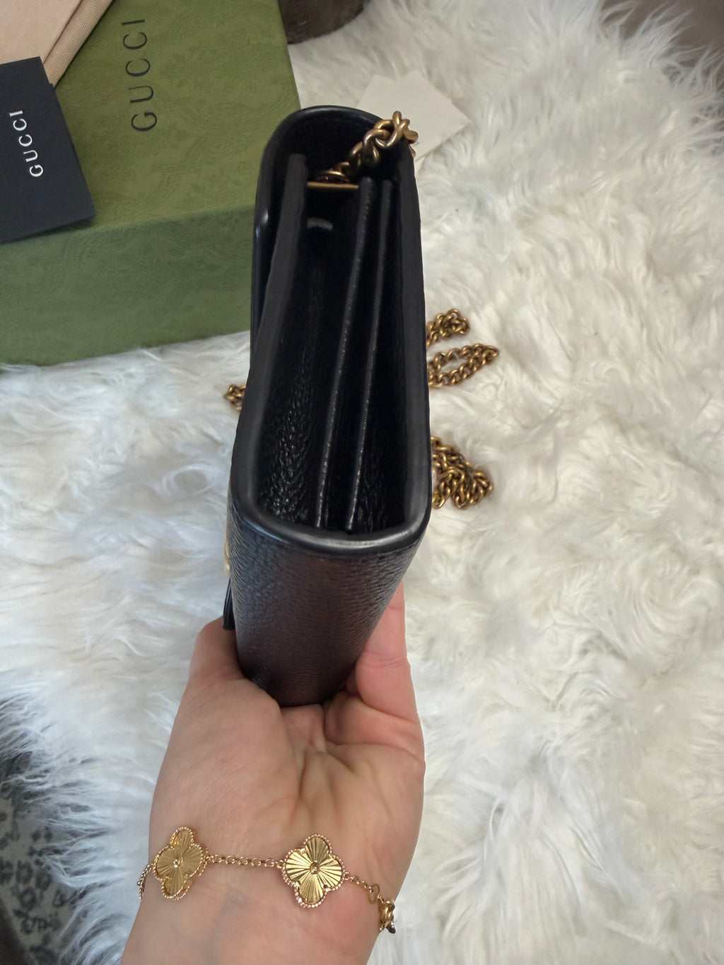 GUCCI MARMONT WALLET ON CHAIN