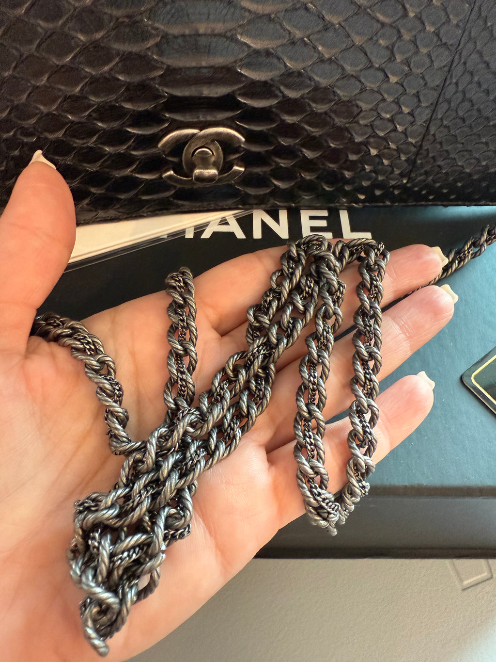 Chanel Python (Exotic) shoulder bag