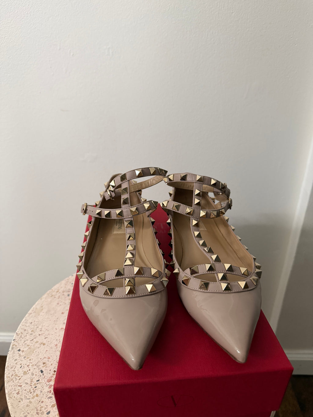 VALENTINO GARAVANI BALLERINA ROCKSTUD FLATS