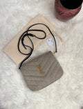 SAINT LAURENT DENIM Y Quilted Monogram Toy Loulou Crossbody Bag