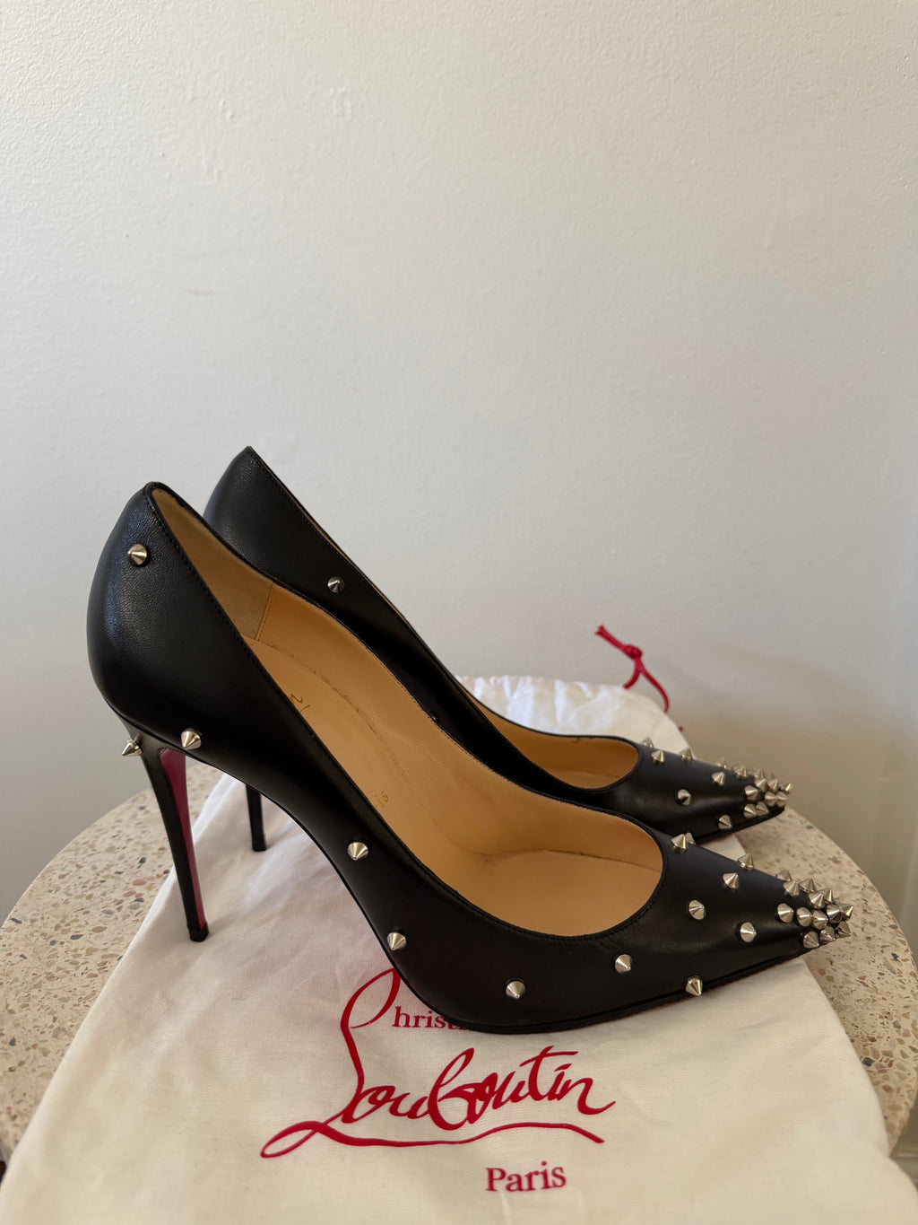 Christian Louboutin Spike Leather Pumps