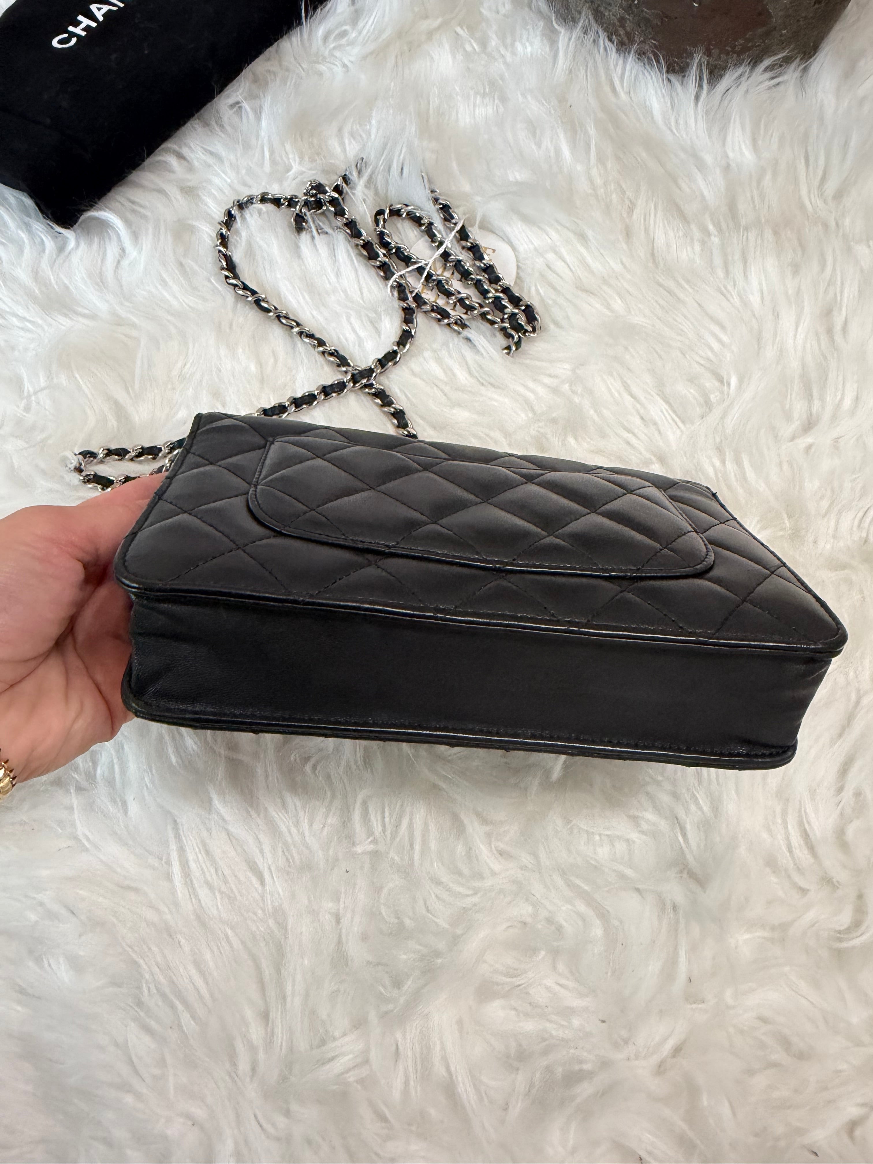 CHANEL LAMBSKIN WALLET ON CHAIN
