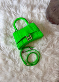 BALENCIAGA SHINY CROC EMBOSSED HOURGLASS TOP HANDEL BAG