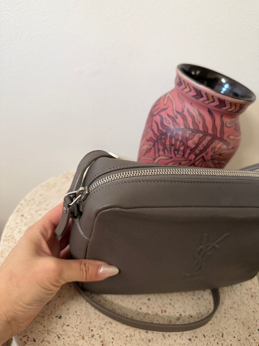 Saint Laurent Lou Camera Bag with Embossed YSL Logo