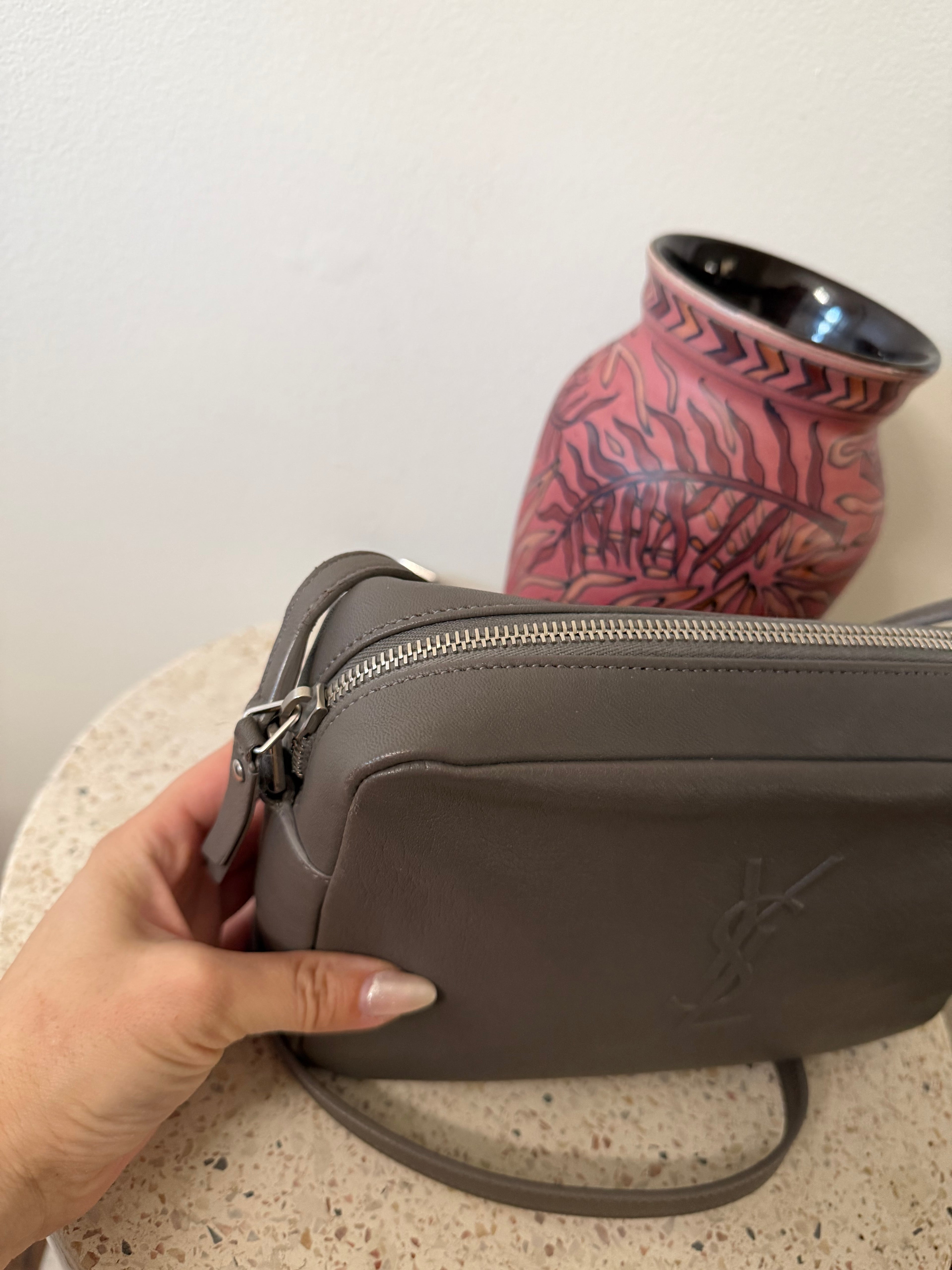 Saint Laurent Lou Camera Bag with Embossed YSL Logo
