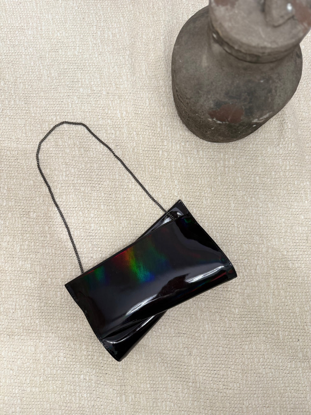 Christian Louboutin Loubitwist Patent leather small clutch