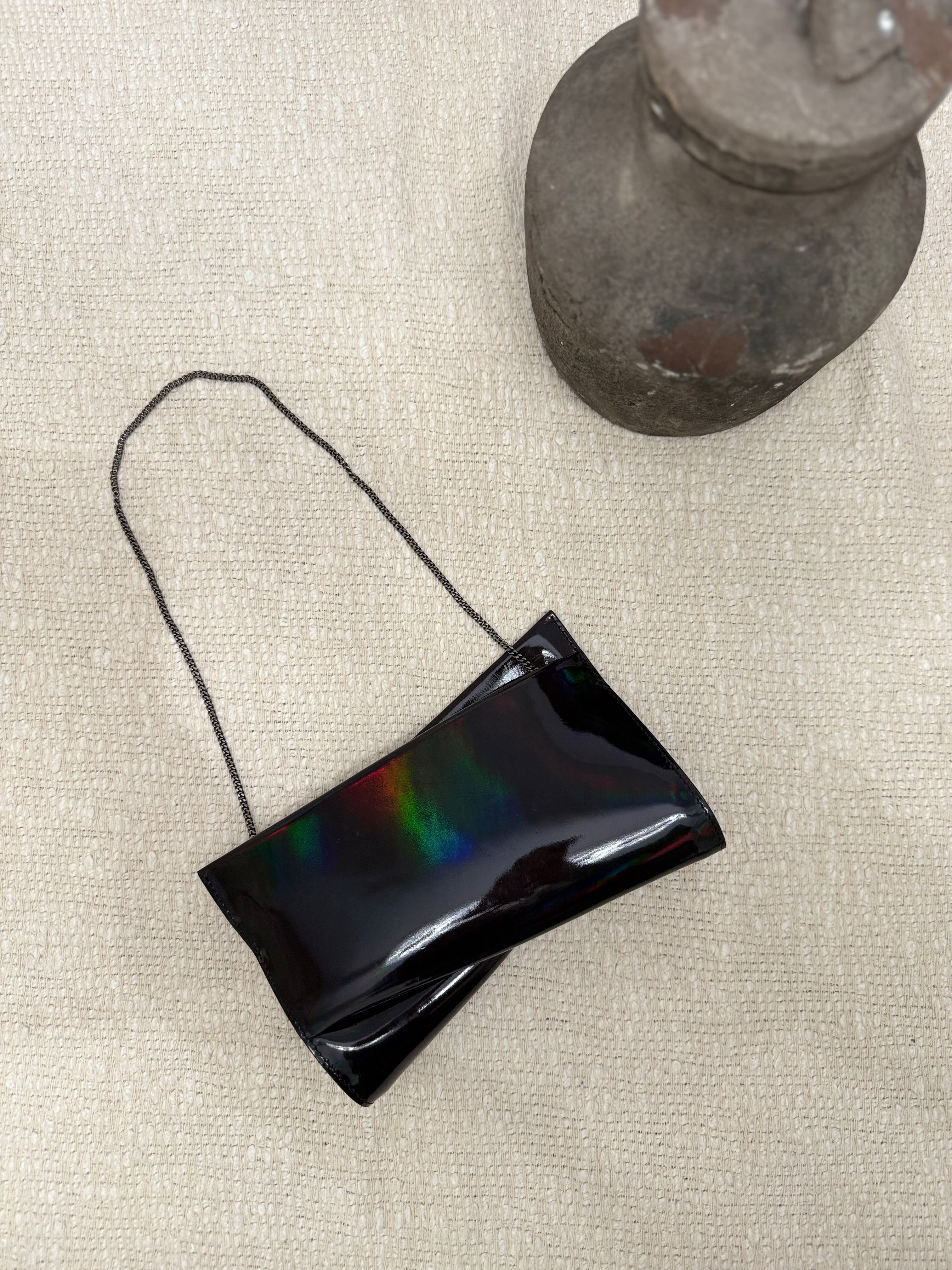 Christian Louboutin Loubitwist Patent leather small clutch