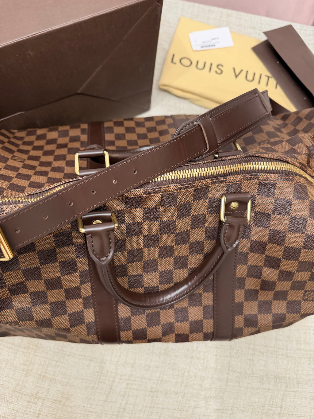 LOUIS VUITTON DAMIER EBENE SPEEDY 55