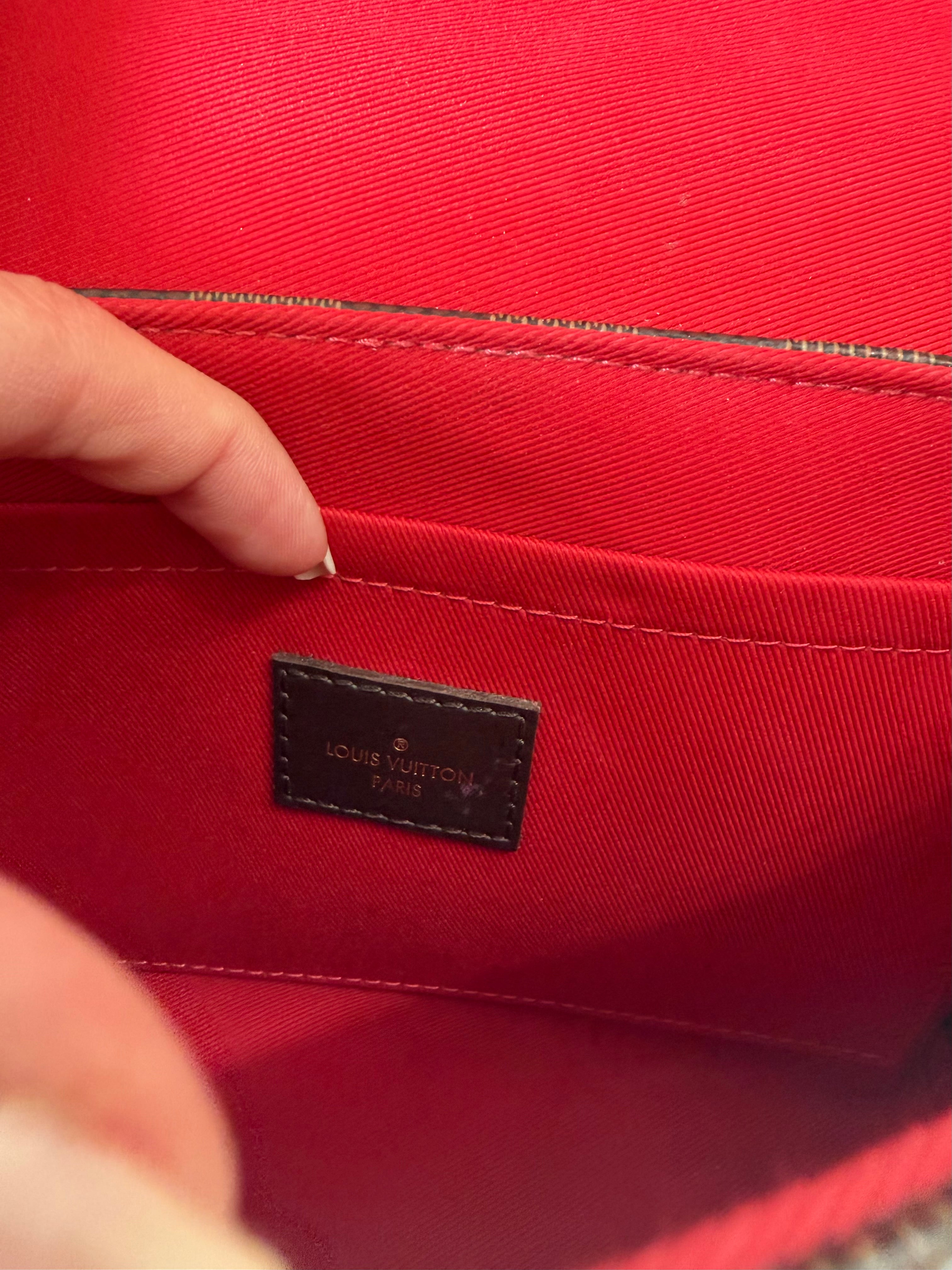 LOUIS VUITTON CROISETTE DAMIER EBENE SHOULDER BAG