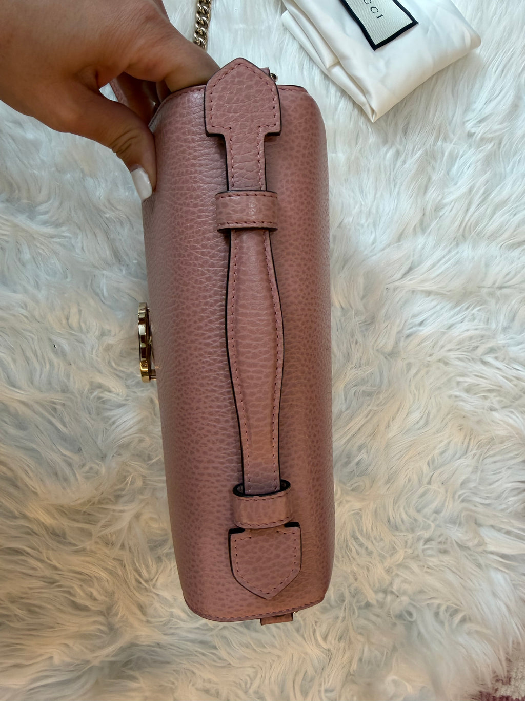 GUCCI TOP HANDLE NUDE BAG