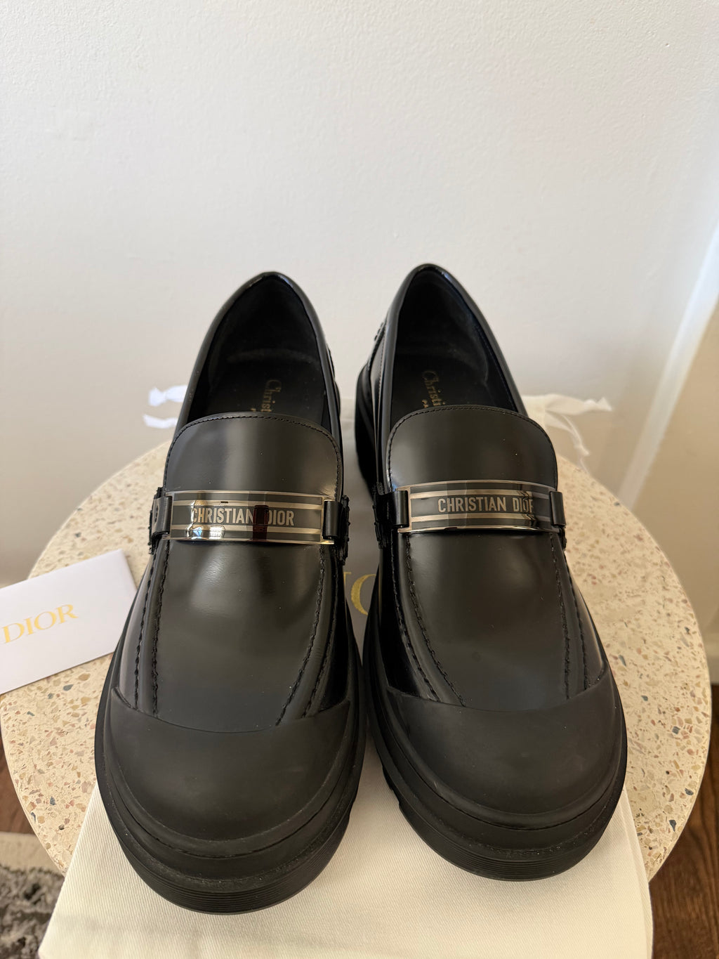 Christian Dior CalfSkin Code Lug Platform Loafer
