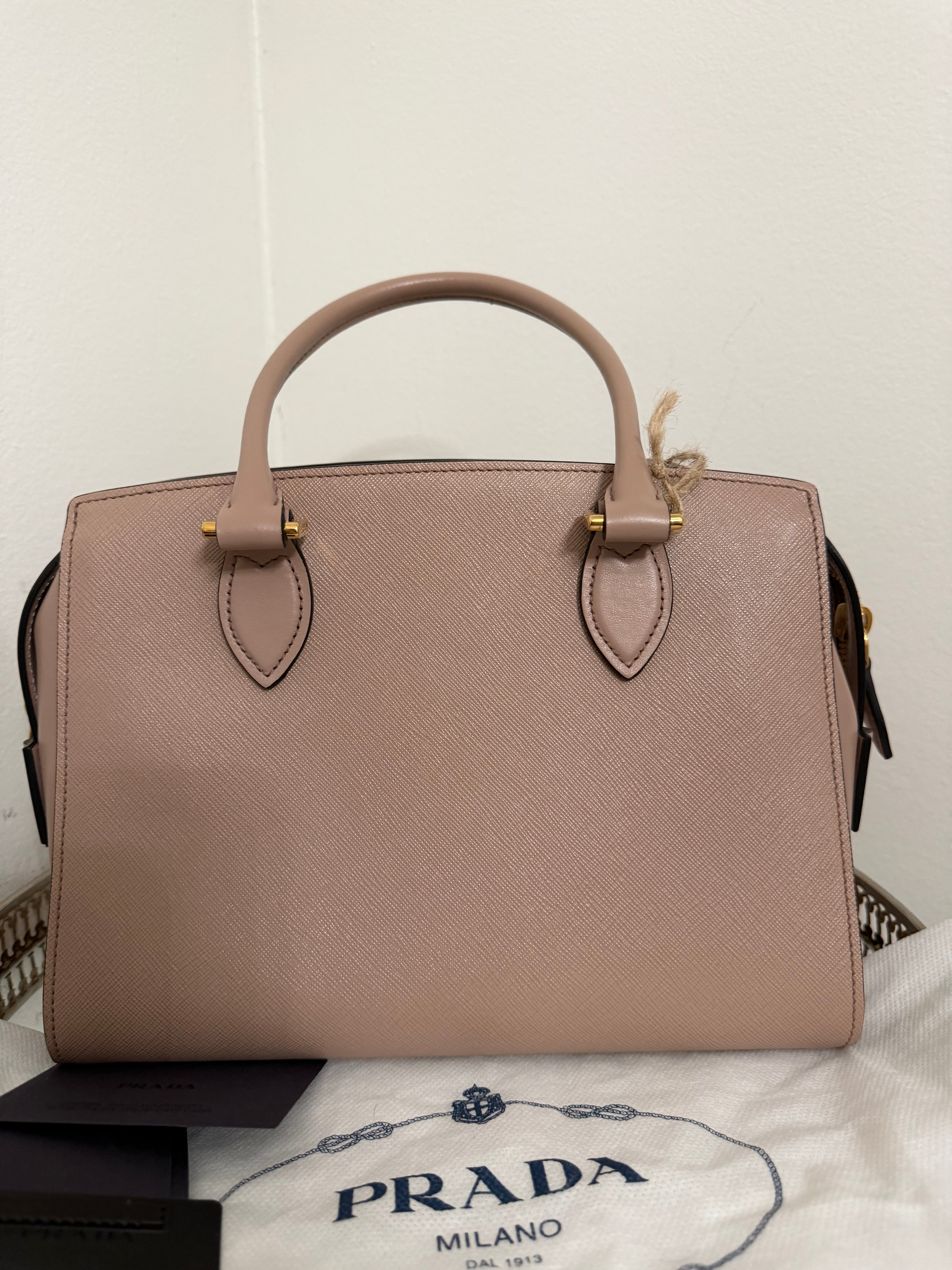 PRADA SAFFIANO SMALL LUX 2WAY HANDBAG