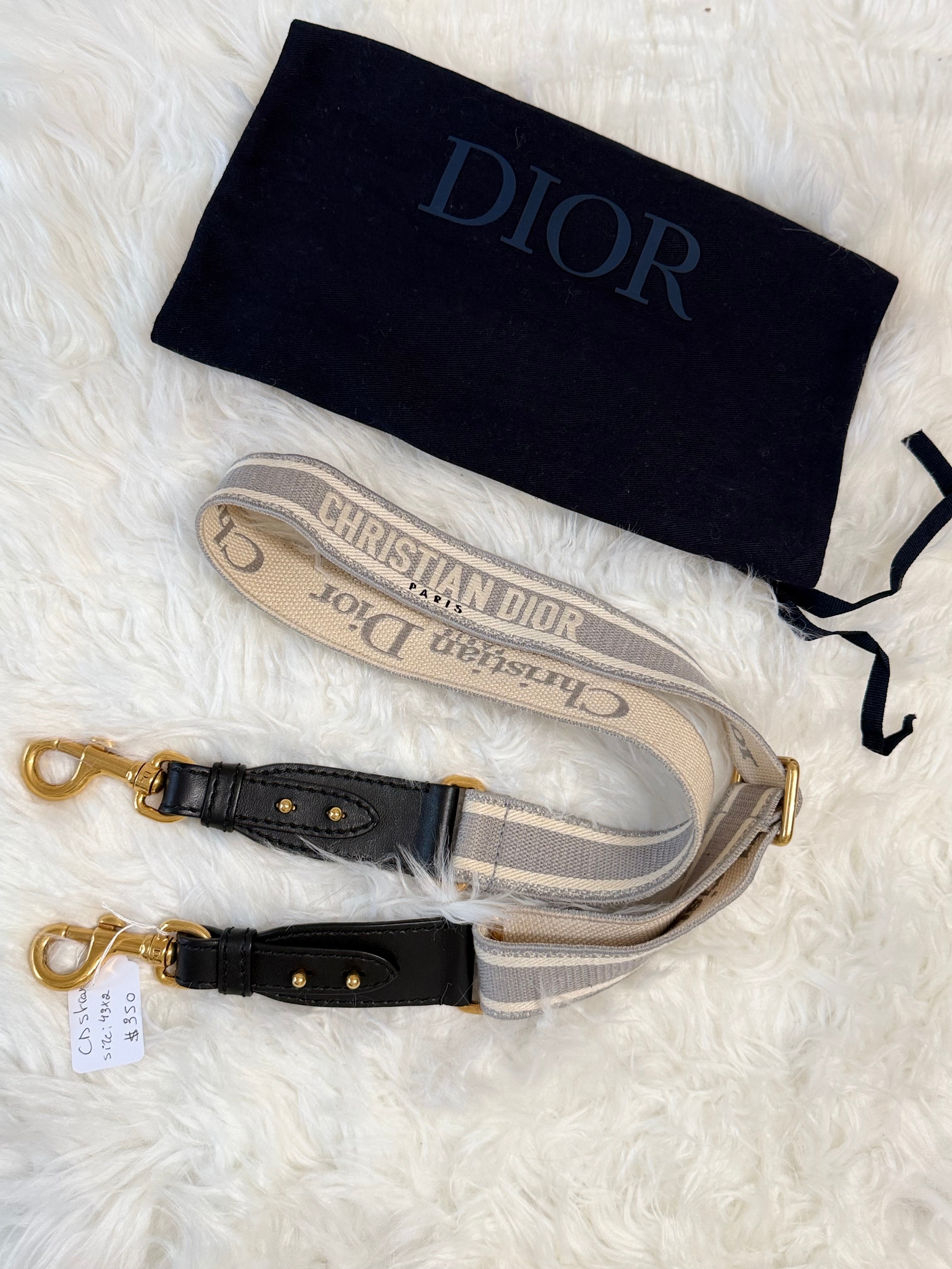 CHRISTIAN DIOR LOGO ADJUSTABLE BAG STRAP