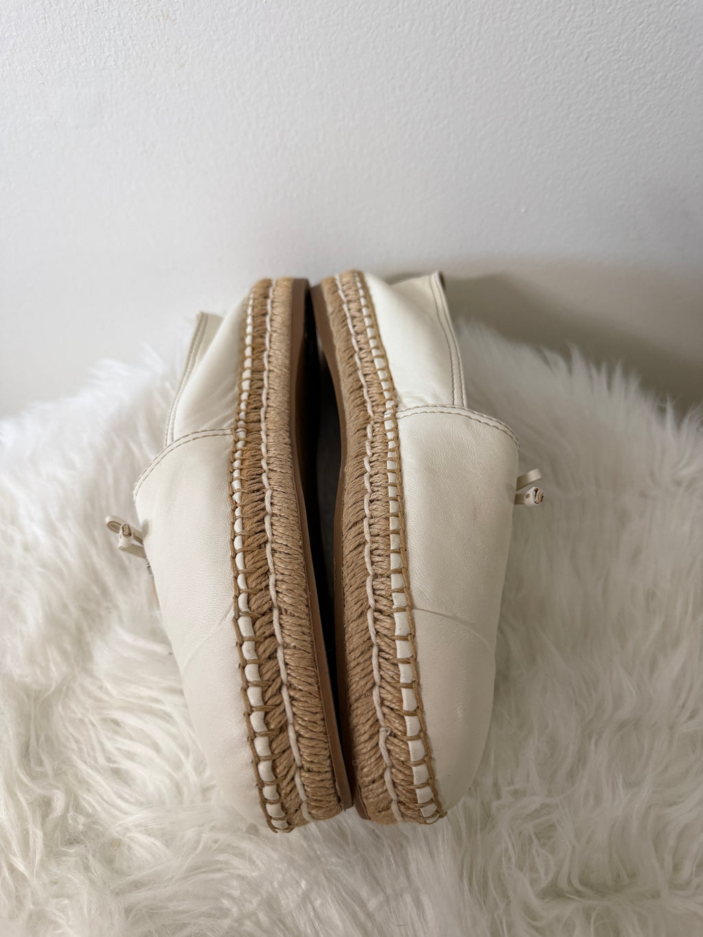 Prada Leather Espadrille Flats