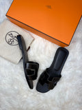 HERMES ORAN SANDALS IN BOX CALFSKIN