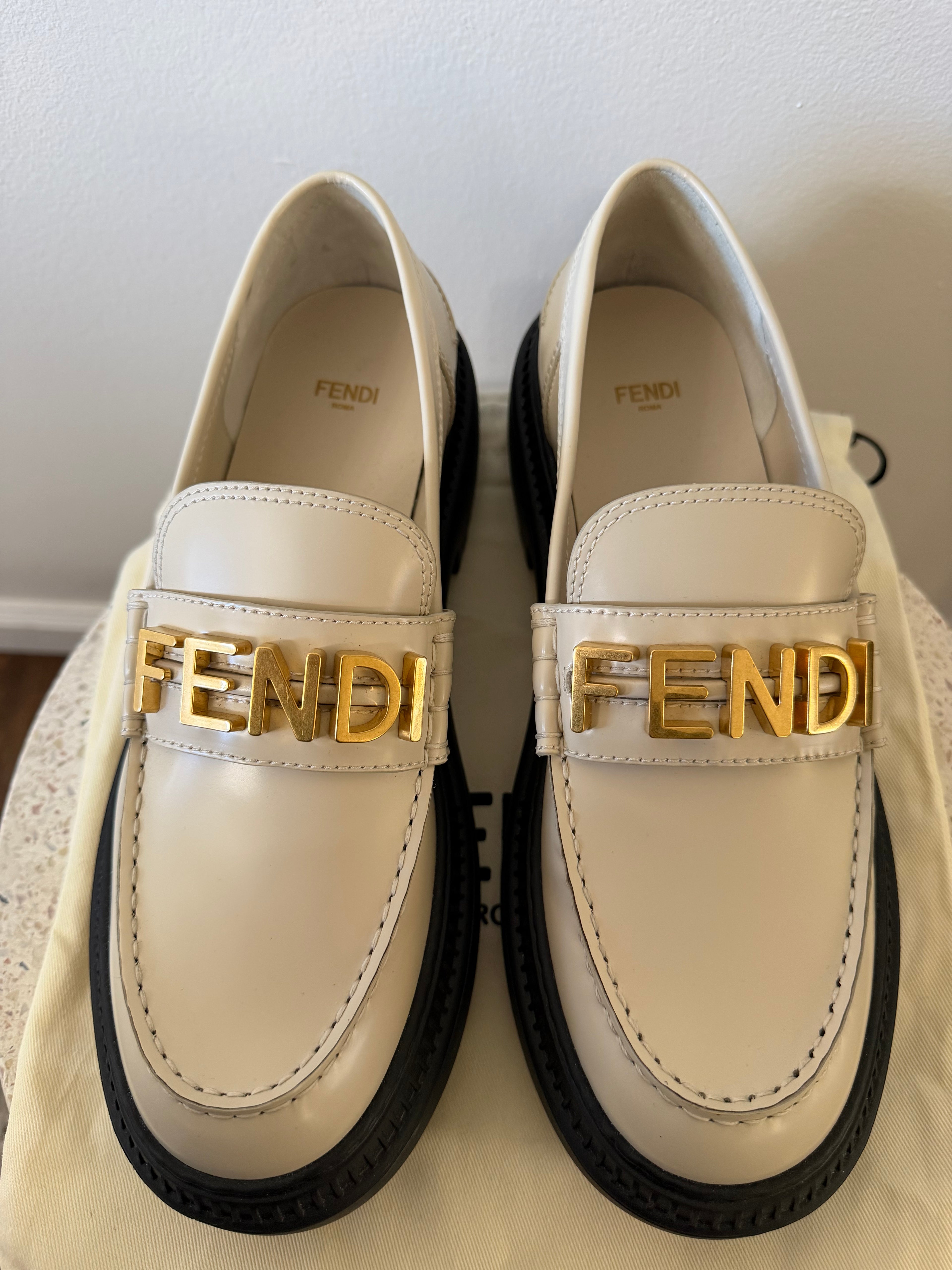 Fendi Leather Loafers