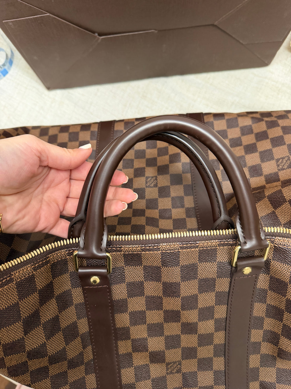 LOUIS VUITTON DAMIER EBENE SPEEDY 55