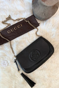 GUCCI SOHO CHAIN CROSSBODY MEDIUM LEATHER BAG