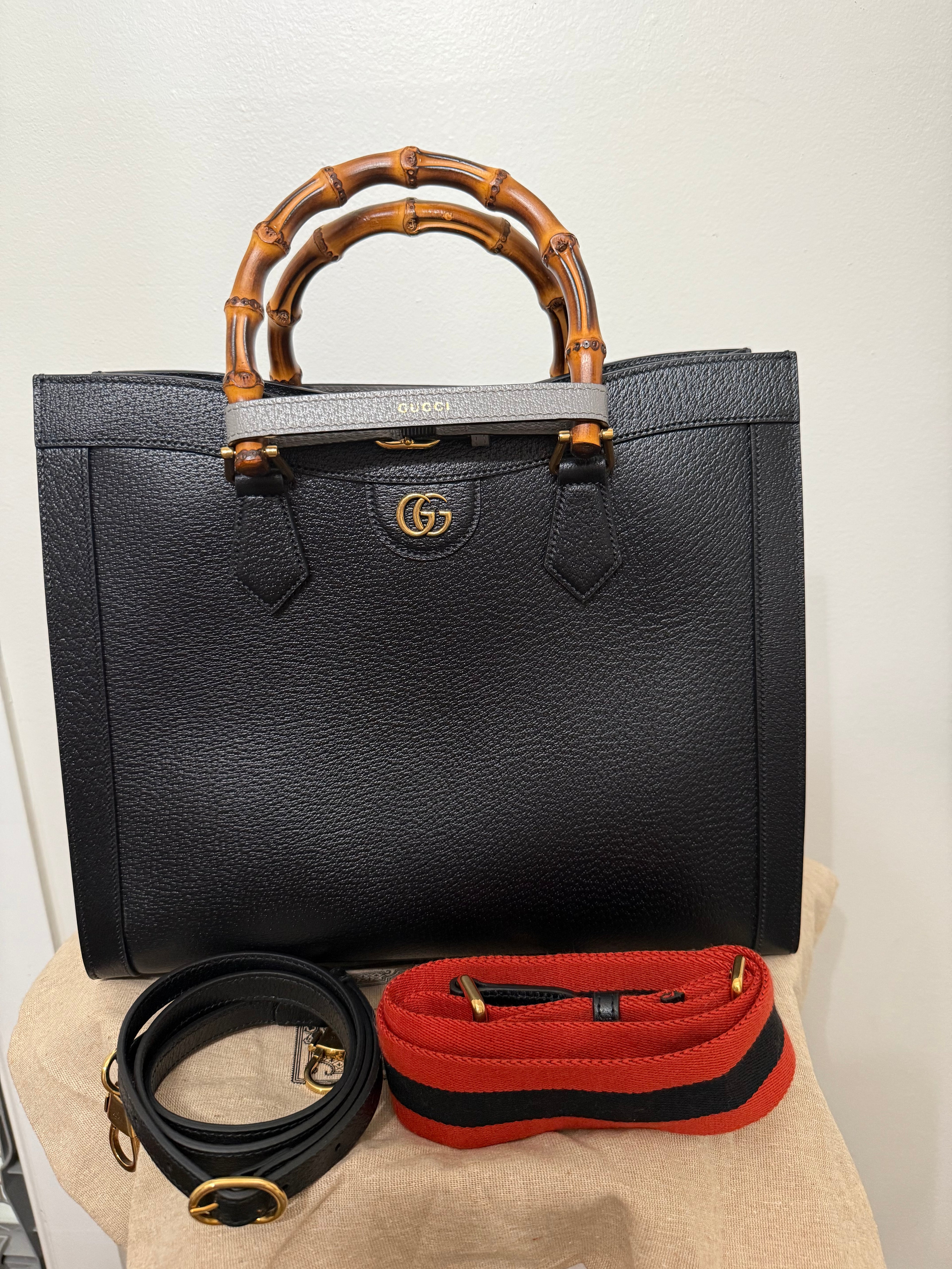 Gucci Diana Bamboo Large Tote Bag