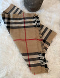 BURBERRY CHECK CASHMERE SCARF