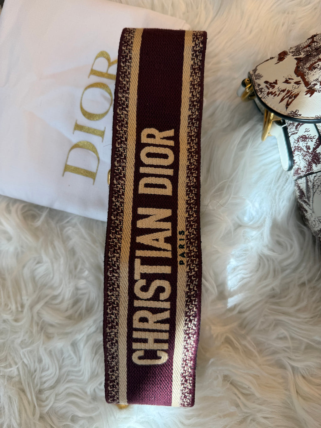 DIOR MEDIUM SADDLE TOILE DE JOUR TIGER EMBROIDERED CALFSKIN