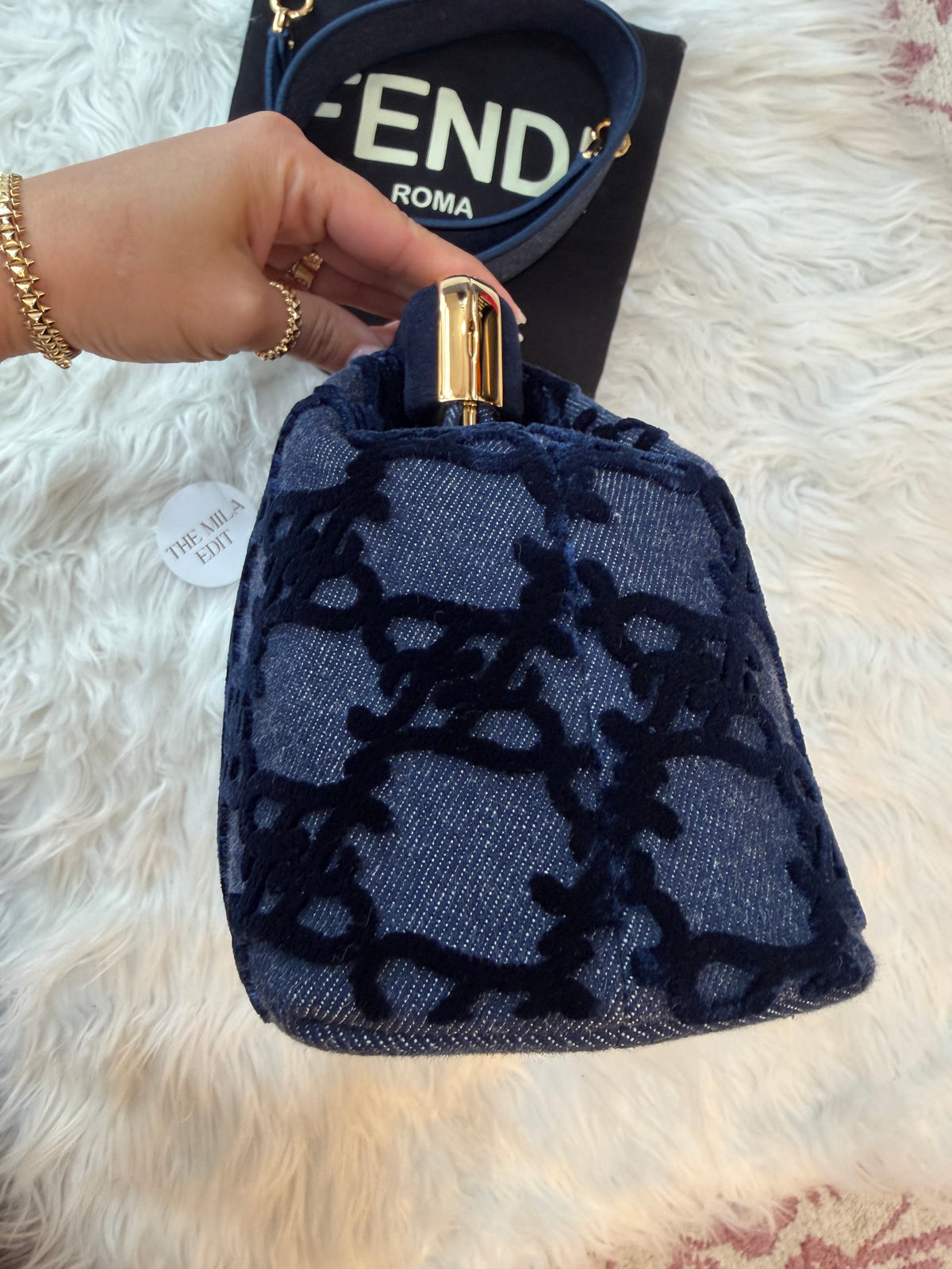 FENDI FIRST MEDIUM DENIM BAG
