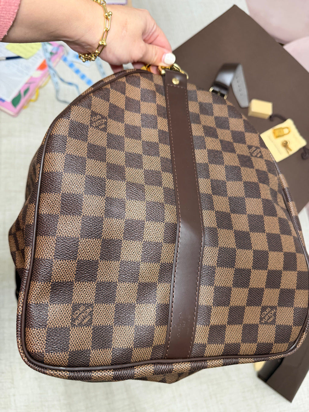 LOUIS VUITTON DAMIER EBENE SPEEDY 55