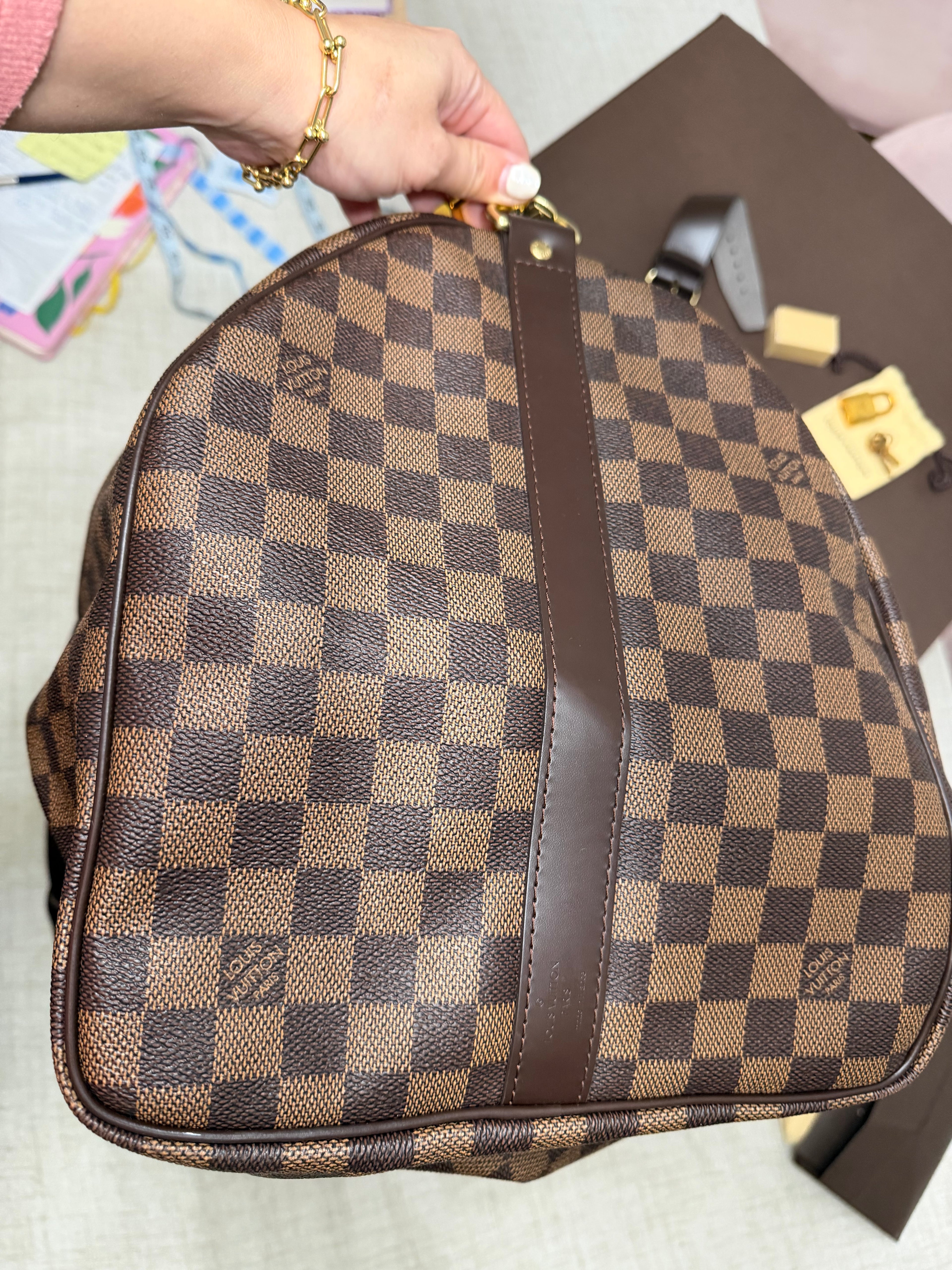 LOUIS VUITTON DAMIER EBENE SPEEDY 55