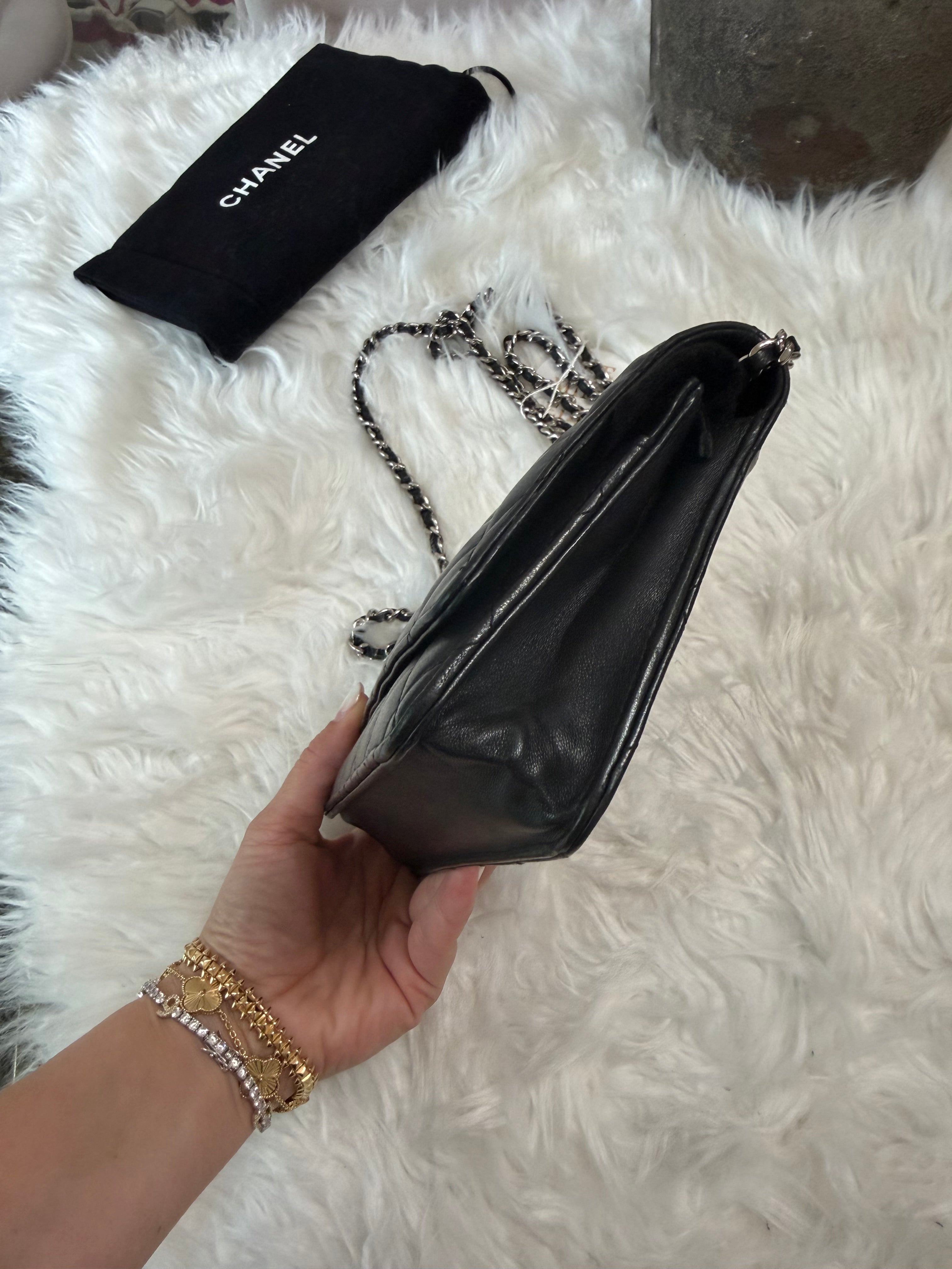 CHANEL LAMBSKIN WALLET ON CHAIN