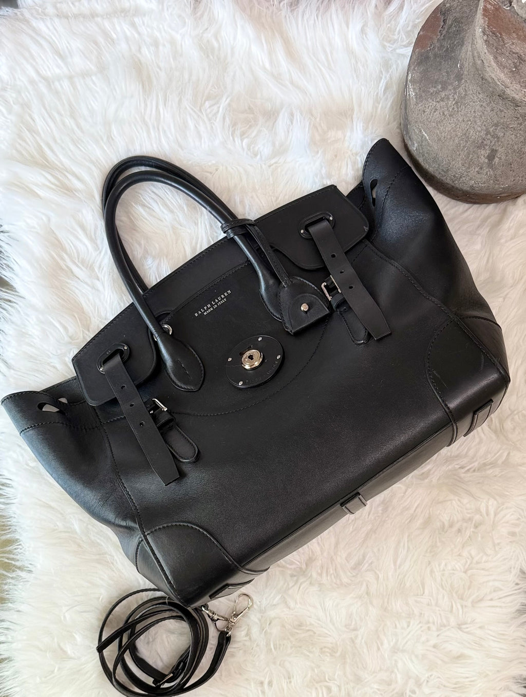 RALPH LAUREN COLLECTION RICKY 33 LEATHER BAG