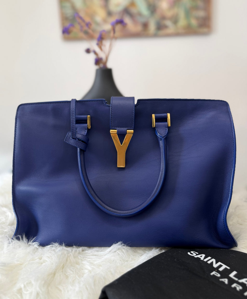 SAINT LAURENT CHYC Cabas Y Logo HANDBAG