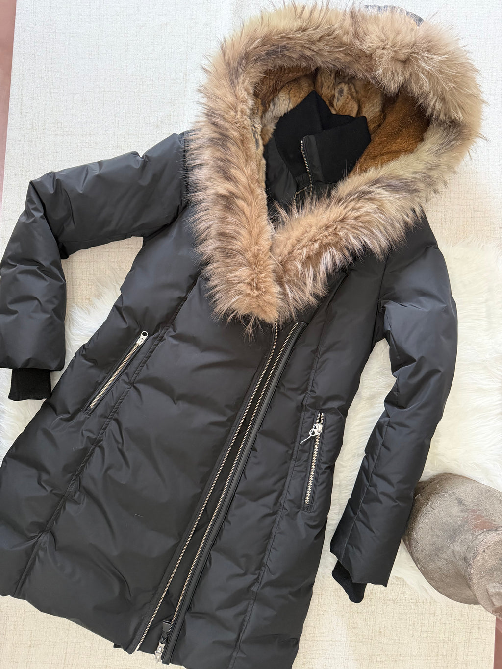 Mackage Long Coat with fur hood