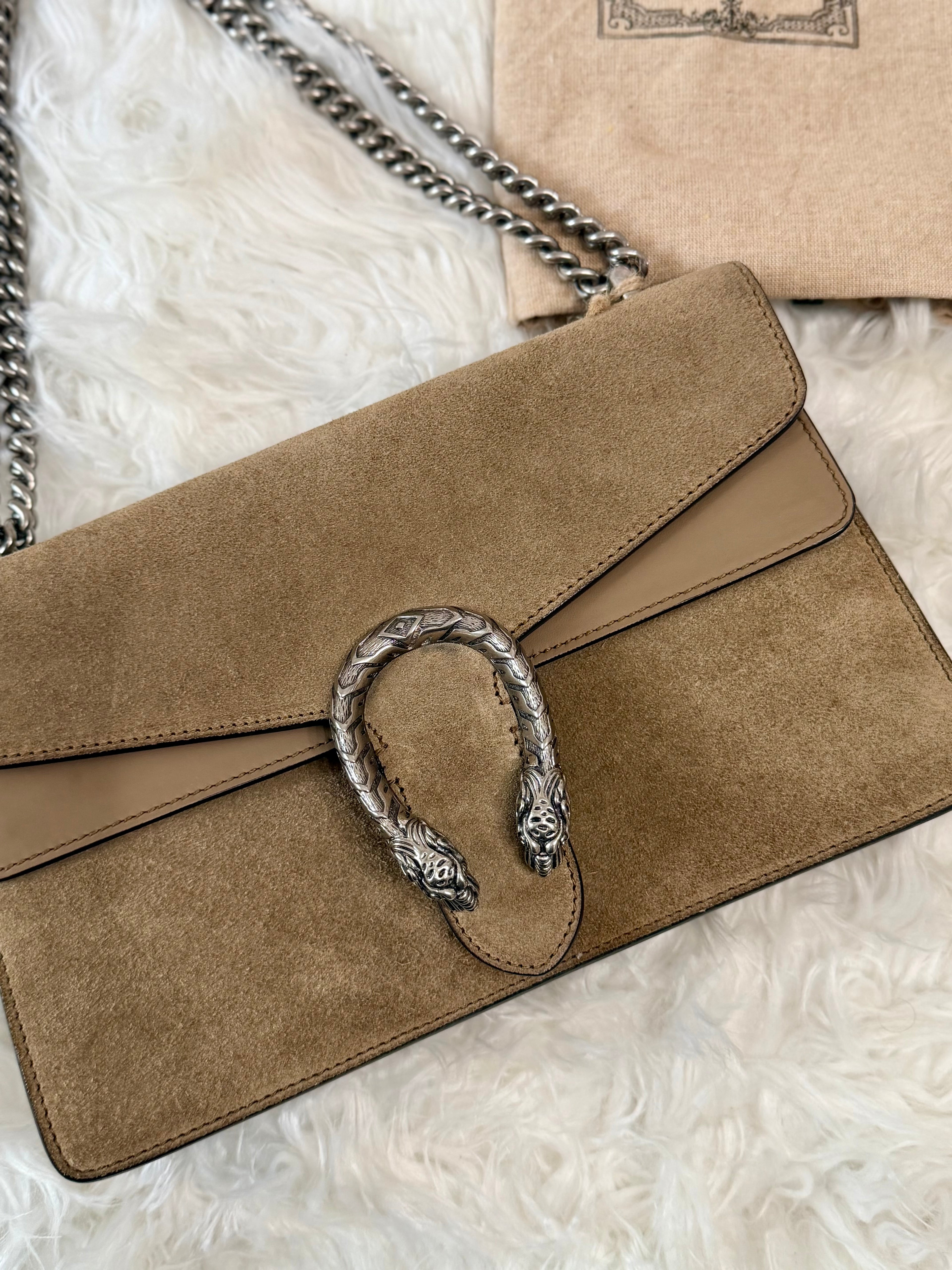 GUCCI DIONYSUS SHOULDER BAG IN SUEDE