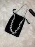 GIVENCHY CRYSTAL FLORAL CLUSTER NECKLACE