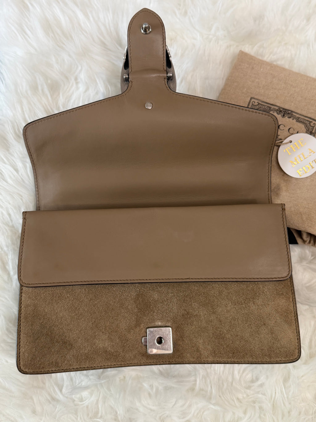 GUCCI DIONYSUS SHOULDER BAG IN SUEDE