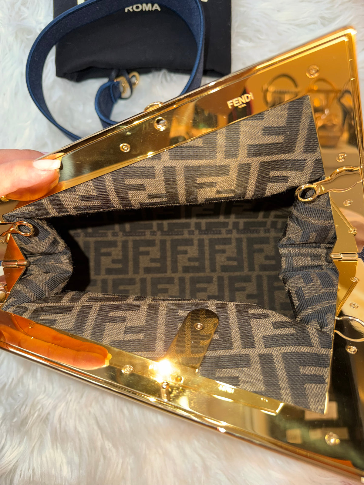 FENDI FIRST MEDIUM DENIM BAG