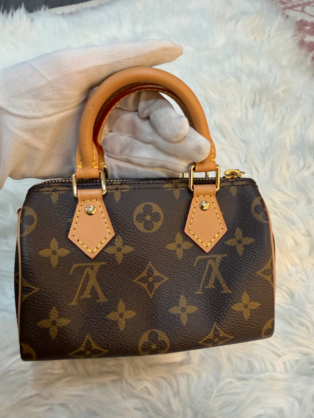 LOUIS VUITTON NANO SPEEDY AND MONOGRAM CANVAS