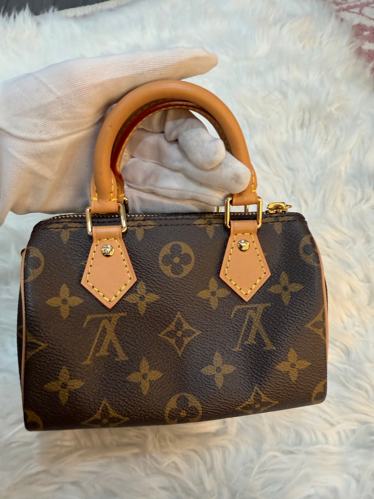 LOUIS VUITTON NANO SPEEDY AND MONOGRAM CANVAS