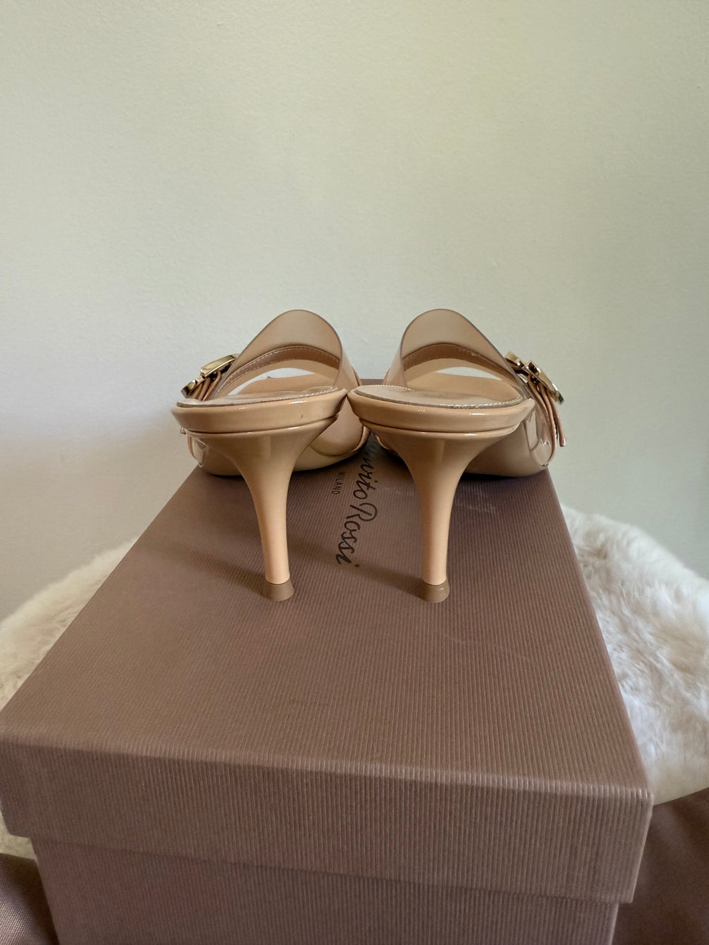 GIANVITO ROSSI BUCKLE SLIP-ON SANDALS
