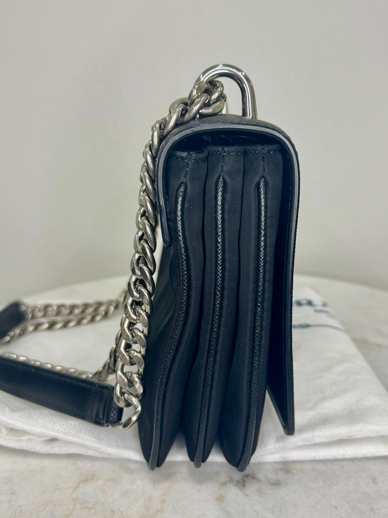 Prada Saffiano Chain Flap Crossbody