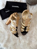 CHANEL GLADIATOR STYLE LEATHER SANDAL