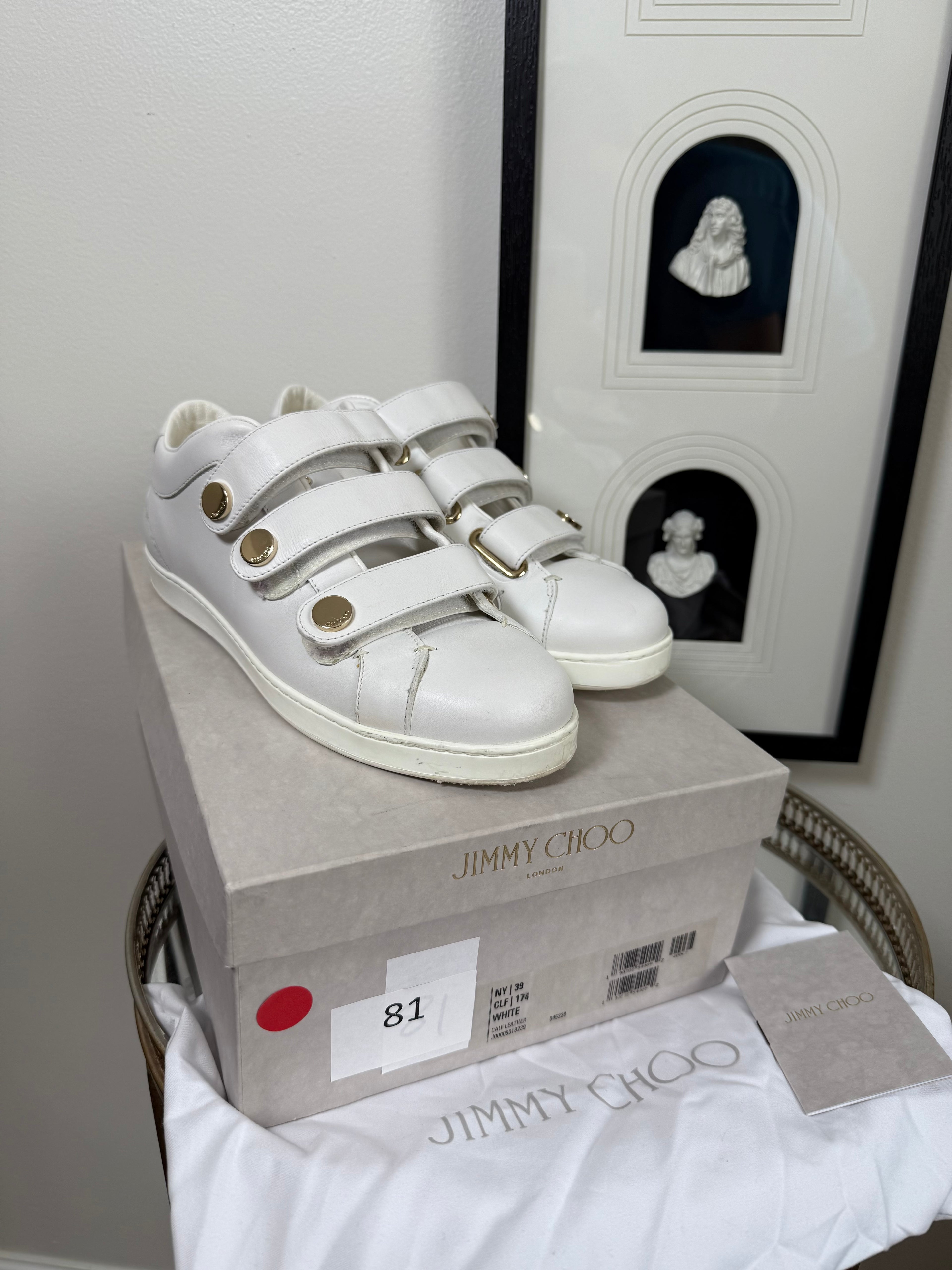 Jimmy Choo NY leather Velcro sneakers