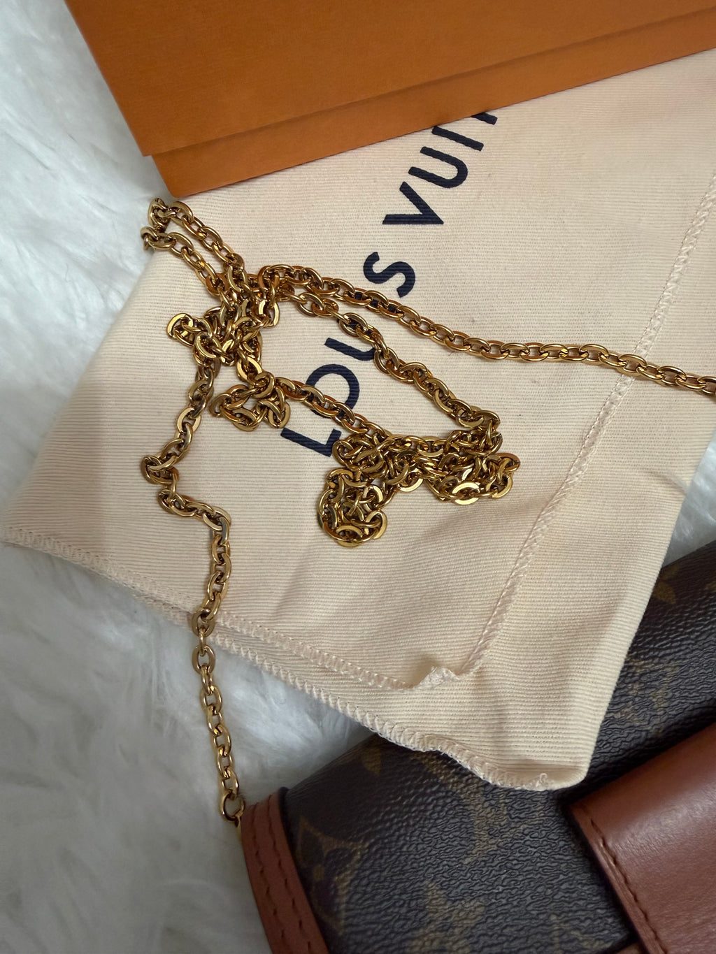 LOUIS VUITTON MONOGRAM DAUPHINE WALLET ON CHAIN
