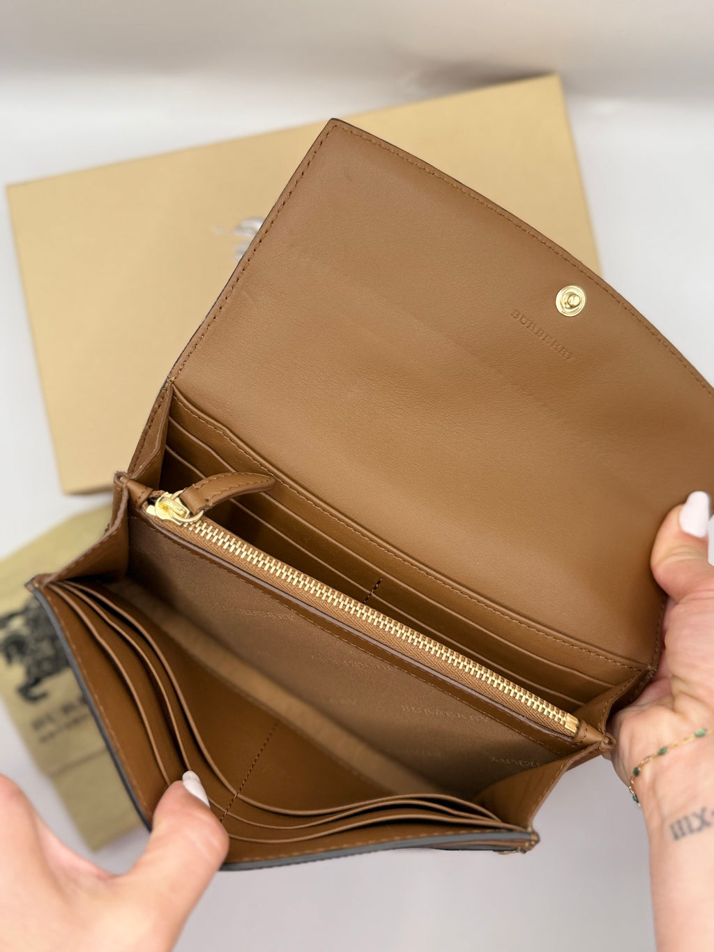 BURBERRY HARRIS LONG WALLET CHECK PATTERN PRINT