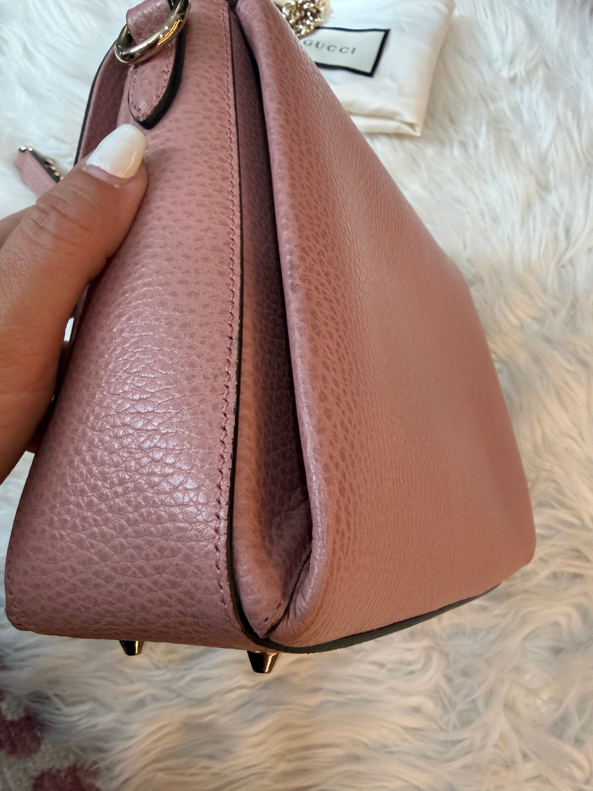 GUCCI TOP HANDLE NUDE BAG