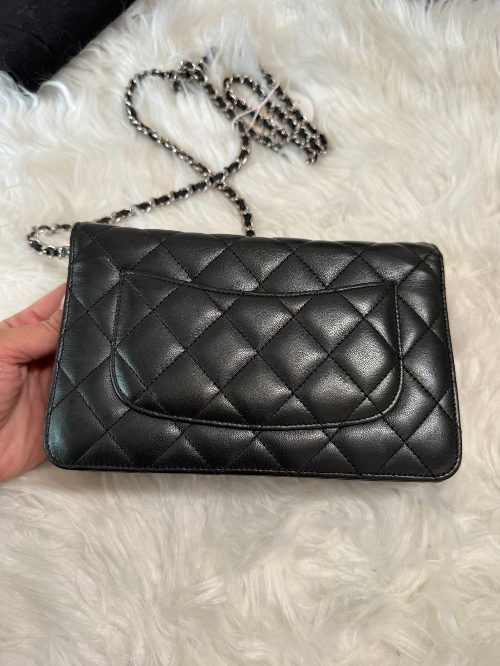CHANEL LAMBSKIN WALLET ON CHAIN
