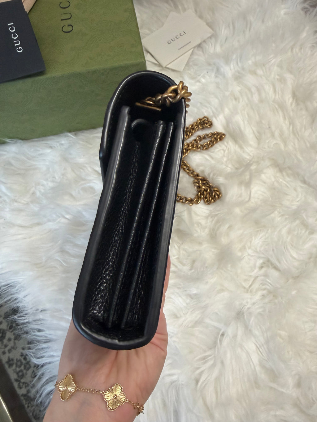 GUCCI MARMONT WALLET ON CHAIN